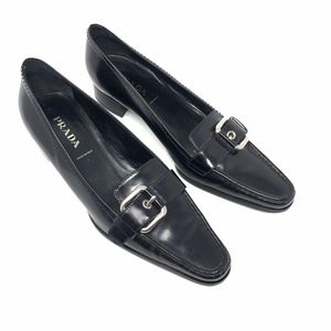 PRADA Women's Black Loafer Slip-on Shoes